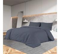 vidaXL Ensemble de housse de couette Microfibre légère Noir 260x240 cm