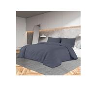 Ensemble de Housse de Couette Anthracite 140x200 cm Microfibre Literie vidaXL
