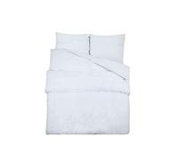 vidaXL Ensemble de housse de couette Blanc 140x200 cm Coton Blanc G