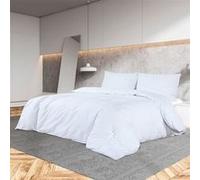 vidaXL Ensemble de housse de couette Microfibre 200x200 cm Blanc 136024