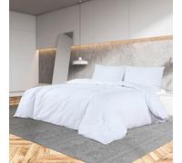vidaXL Ensemble de housse de couette Blanc 140x200 cm Coton Blanc G