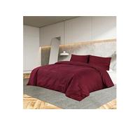 Vidaxl Ensemble De Housse De Couette Bordeaux 135x200 Cm Microfibre
