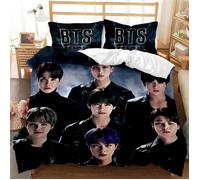 Ensemble de Housse de Couette Confortable BTS-100% Microfibre Parure De Lit-140x200cm[505]