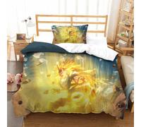 Ensemble De Housse De Couette Dragon Ball Ensemble De Literie Imprim¿¿ 3d, Housse De Couette En Polyester Microfibre Ultra Douce 3 Pi¿¿Ces, Aventure Sang Chaud