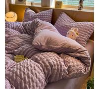 Ensemble de housse de couette en coton lavé à carreaux gris et blancs, ensemble de literie en seersucker doux quatre pièces, ensemble de housse de couette à carreaux double face, housse de couette