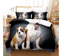 Ensemble De Housse De Couette En Forme D'animal Bouledogue,Adorable,Housse De Couette,Mignon,Pour Chien,Parure De Lit,Taie D'oreiller
