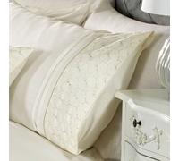 Ensemble De Housse De Couette Florale Everdean Brodée - Crème