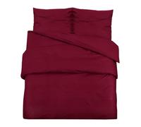 Ensemble de housse de couette - GAROSA - Bordeaux - 200x200 cm - Microfibre - Douceur exceptionnelle