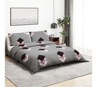 vidaXL Ensemble de housse de couette 136470 Gris 155x220 cm Coton