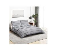 Ensemble de housse de couette Gris 200x200 cm Coton
