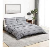 vidaXL Ensemble de housse de couette Gris 200x200 cm Coton