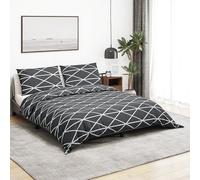 Ensemble de Housse de Couette Gris 200x200 cm Coton Literie Chambre vidaXL