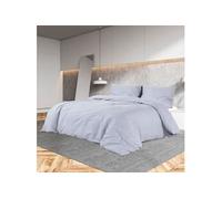 vidaXL Ensemble de housse de couette Gris 260x240 cm microfibre légère