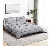 Ensemble de housse de couette gris clair 200x200 cm coton vidaXL