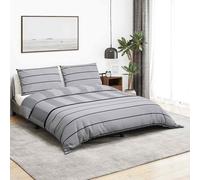 Ensemble de housse de couette gris clair 260x220 cm coton vidaXL