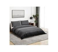 vidaXL Ensemble de housse de couette Gris foncé 200x200 cm Coton