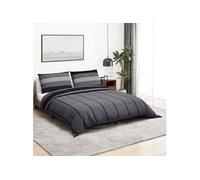 vidaXL Ensemble de housse de couette 136429 Coton 200x200 cm gris foncé