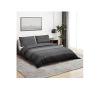 Ensemble de housse de couette gris foncé 200x220 cm Coton