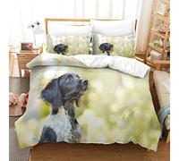Ensemble de housse de couette imprimé chien mignon épagneul housse de couette animaux ensemble de literie pour enfants adolescents garçons, ensemble de literie 3 pièces avec 2 taies d'oreiller