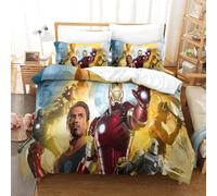 Ensemble De Housse De Couette Iron Man Parure De Lit Housse De Couette Affiche De Film Single