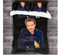 Ensemble de Housse de Couette Johnny Hallyday - Multicolore - 200x200cm - Microfibre 90 gr