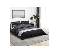 Ensemble de housse de couette noir et blanc 140x200 cm Coton