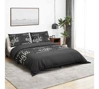 Ensemble de housse de couette noir et blanc 140x200 cm coton vidaXL