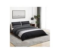 vidaXL Ensemble de housse de couette noir et blanc 200x200 cm coton