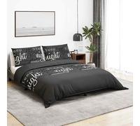 vidaXL Ensemble de housse de couette 136532 Coton Noir 200x220 cm