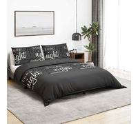 Ensemble de housse de couette noir et blanc 225x220 cm coton vidaXL
