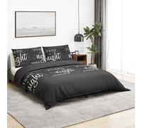 Ensemble de housse de couette noir et blanc 240x220 cm coton vidaXL