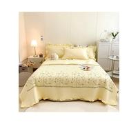 Ensemble de housse de couette Parure de lit élégante à motif floral for l'été, en microfibre douce et légère, avec 1 couverture climatisée 2 taies d'oreiller Ensemble de literie(Yellow,200x230cm 3pc)