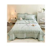 Ensemble de housse de couette Parure de lit élégante à motif floral for l'été, en microfibre douce et légère, avec 1 couverture climatisée 2 taies d'oreiller Ensemble de literie(Green,150x200cm 3pc)