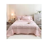 Ensemble de housse de couette Parure de lit élégante à motif floral for l'été, en microfibre douce et légère, avec 1 couverture climatisée 2 taies d'oreiller Ensemble de literie(Pink,150x200cm 3pc)