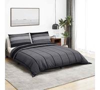 vidaXL Parure de lit Housse de couette 200x200 cm Coton Gris foncé