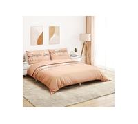 Ensemble de housse de couette rose 260x240 cm Coton