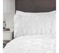 Housse De Couette Blanc Balmoral À Plis Et Ensemble De Taies D'Oreiller - Simple