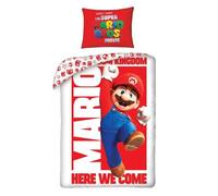 Ensemble de housse de couette simple - NINTENDO - Super Mario Bros - 100% coton - Réversible - 140x200 cm
