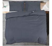 Ensemble de housse de couette - ZERONE - Anthracite - 200x200 cm - Microfibre - Résistance aux froissures