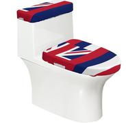 Ensemble de housse de couvercle de toilette élastique, doux, lisse, tendance, décoration durable, avec imprimé drapeau hawaïen exquis