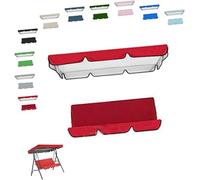 Ensemble De Housse De Rechange Imperméable pour Balancelle De Porche - Housse Universelle pour Coussin De Balancelle De Jardin - Accessoire Dextérieur Durable Et élégant Red 164x114cm/65x45in