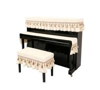 Ensemble de housses anti-poussière for piano, demi-housse en velours for pianos droits standards(Double Bench Cover)