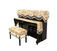 Ensemble de housses anti-poussière for piano droit, protection laquée résistante à l'usure et sans rayures, convient aux pianos standards(Double Bench Cover)