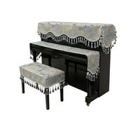 Ensemble de housses anti-poussière for piano droit, protection laquée résistante à l'usure et sans rayures, convient aux pianos standards(Single Bench Cover)