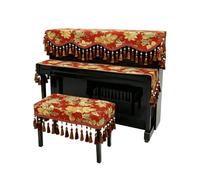 Ensemble de housses anti-poussière for piano droit, protection laquée résistante à l'usure et sans rayures, convient aux pianos standards(Double Bench Cover)