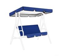Ensemble de housses de balancelle de jardin imperméables 190T Oxford pour meubles de terrasse, pluie, UV, poussière, 190 x 132 cm et siège 150 x 50 cm (bleu foncé)