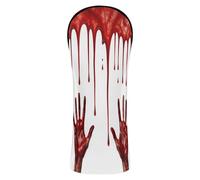 Ensemble de housses de club de golf en cuir de qualité supérieure avec étiquette numérotée conçue pour s'adapter à tous les bois et conducteurs, main sanglante mignonne d'Halloween