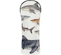 Ensemble de housses de club de golf en cuir de qualité supérieure imperméables avec étiquette numérotée pour conducteur de parcours hybride requins en bois