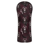Ensemble de housses de club de golf en cuir de qualité supérieure imperméables avec étiquettes interchangeables pour pilote hybride et bois de parcours mexicain La Calavera Catrina Day of The Dead