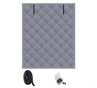 Ensemble de housses de fenêtre antigel en tissu Oxford pour isolation thermique, construction à trois couches, installation facile avec attaches et punaises (119,4 x 160 cm)